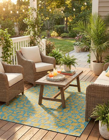 5' 3 x 8' Easy-Clean Safari Indoor / Outdoor Rug