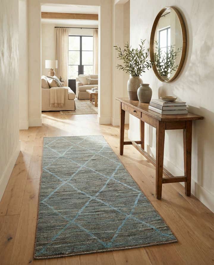 5' 3 x 13' 10 Hand Knotted Moroccan Wool Runner Rug