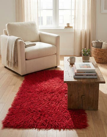 2' x 4' 2 Hand Knotted Moroccan Wool Rug