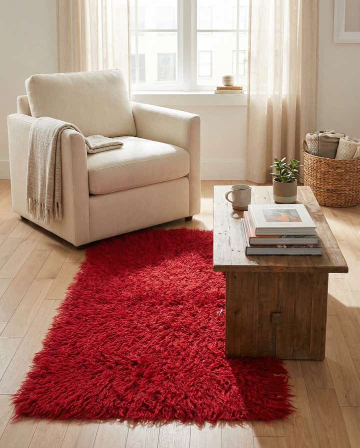 2' x 4' 2 Hand Knotted Moroccan Wool Rug