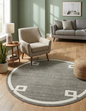 5' 3 x 5' 3 Uptown Lenox Hill Round Rug