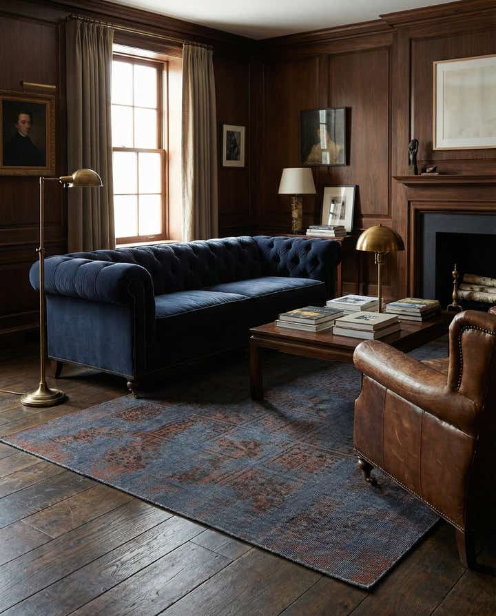 4' 6 x 6' 4 Vintage Royal Wool Rug