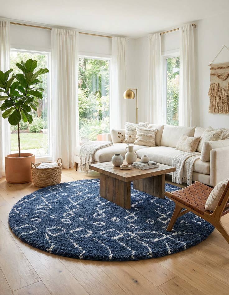 Detail image of 8' x 8' Marrakesh Shag Round Rug