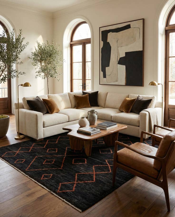 Detail image of 8' 6 x 11' 8 Hand Knotted Moroccan Wool Rug