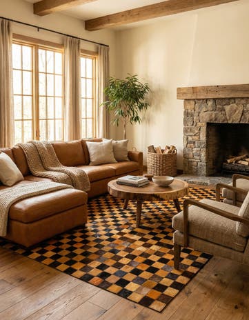 5' 2 x 8' Cowhide - Patchwork Rug