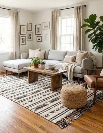 Charcoal Hand Woven Arizona Wool Rug