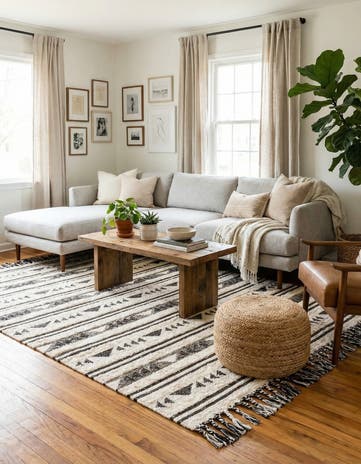 Charcoal Hand Woven Arizona Wool Rug