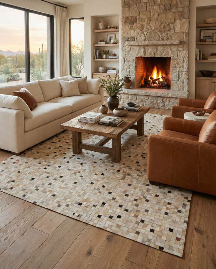 8' 1 x 9' 11 Cowhide - Patchwork Rug