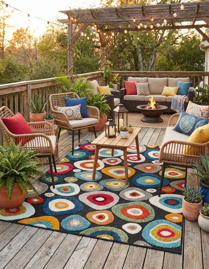 Detail image of 5' x 7'  Washable Casablanca Indoor / Outdoor Rug