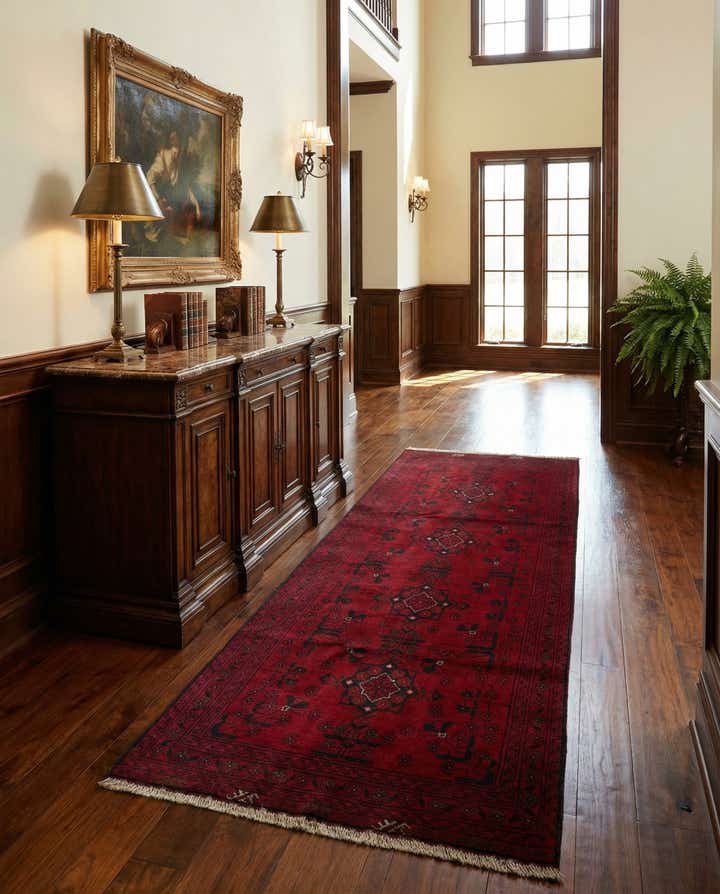 2' 10 x 6' 4 Hand Knotted Khal Mohammadi Wool Runner Rug