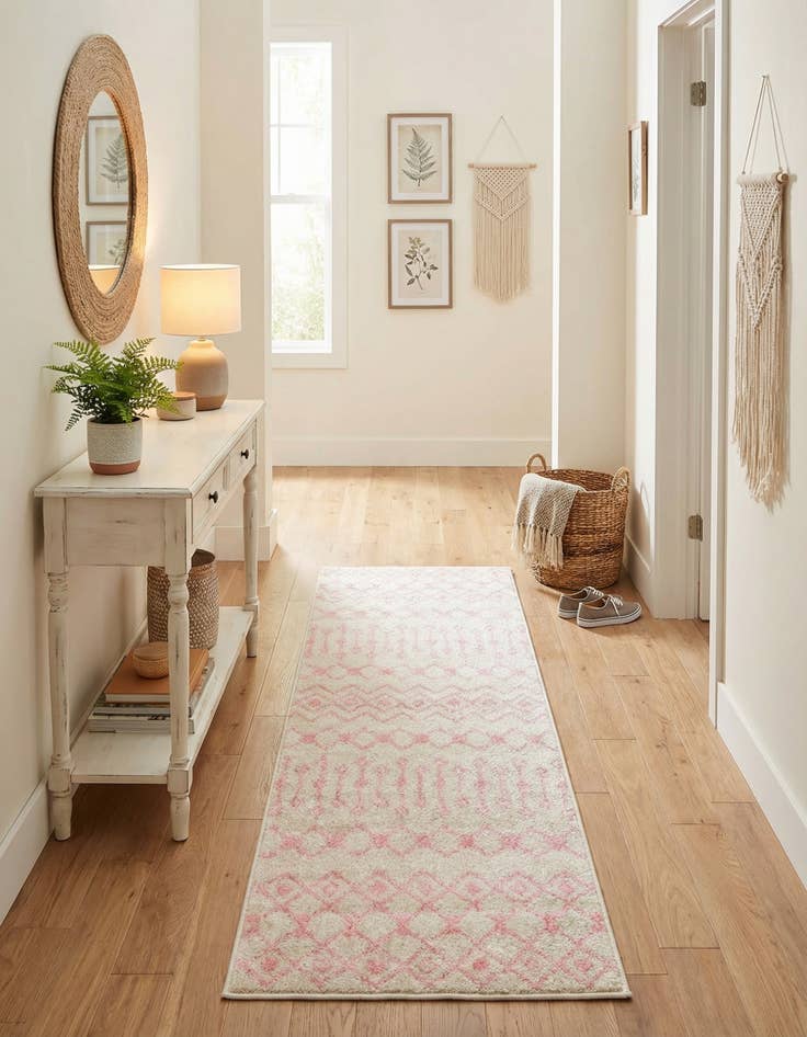 Detail image of  2' x 6' Moroccan Trellis Runner Rug