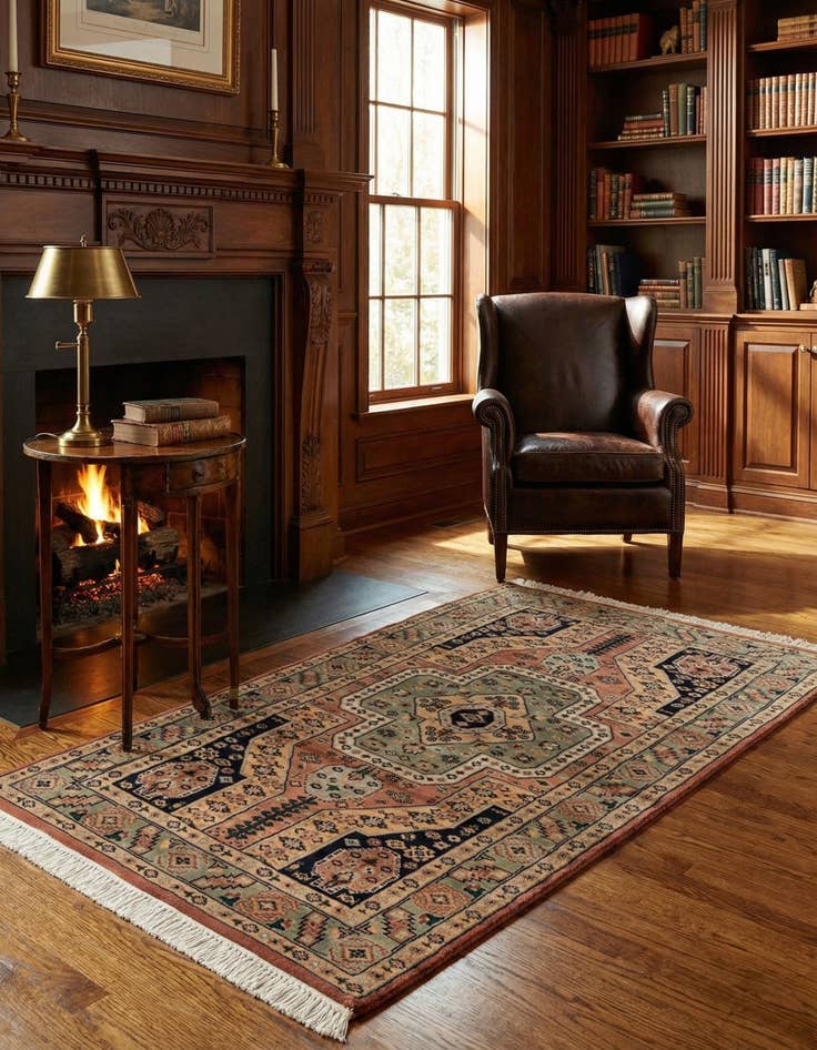 Detail image of 3' 2 x 5' 11 Hand Knotted Bokhara Rug