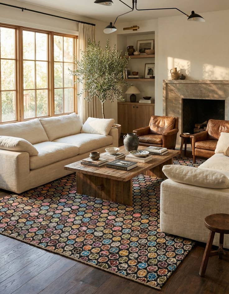 Detail image of 8' 2 x 10'  Hand Knotted Darya Wool Rug