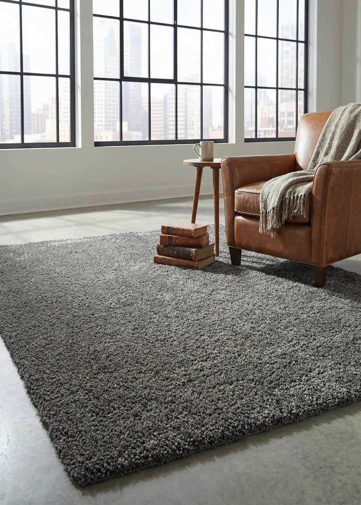 8' x 10' Soft Solid Shag Rug