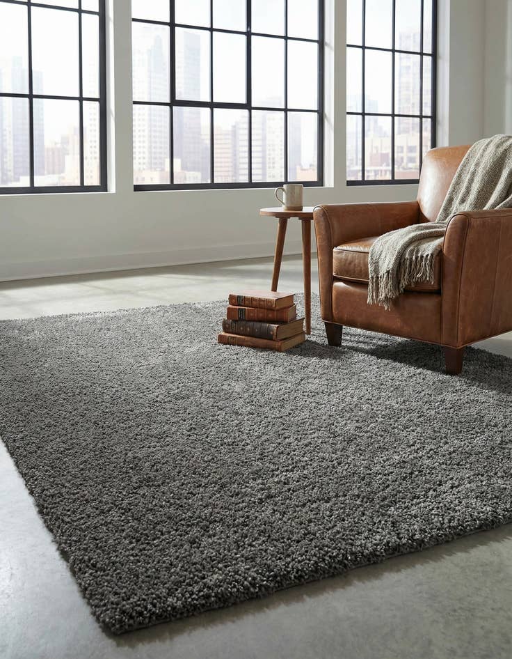 Detail image of  8' x 10' Soft Solid Shag Rug