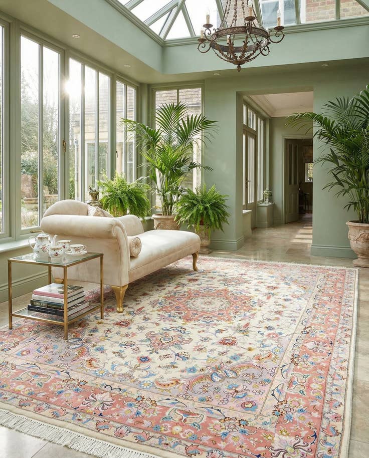 Detail image of 9' 8 x 13' Tabriz Rug