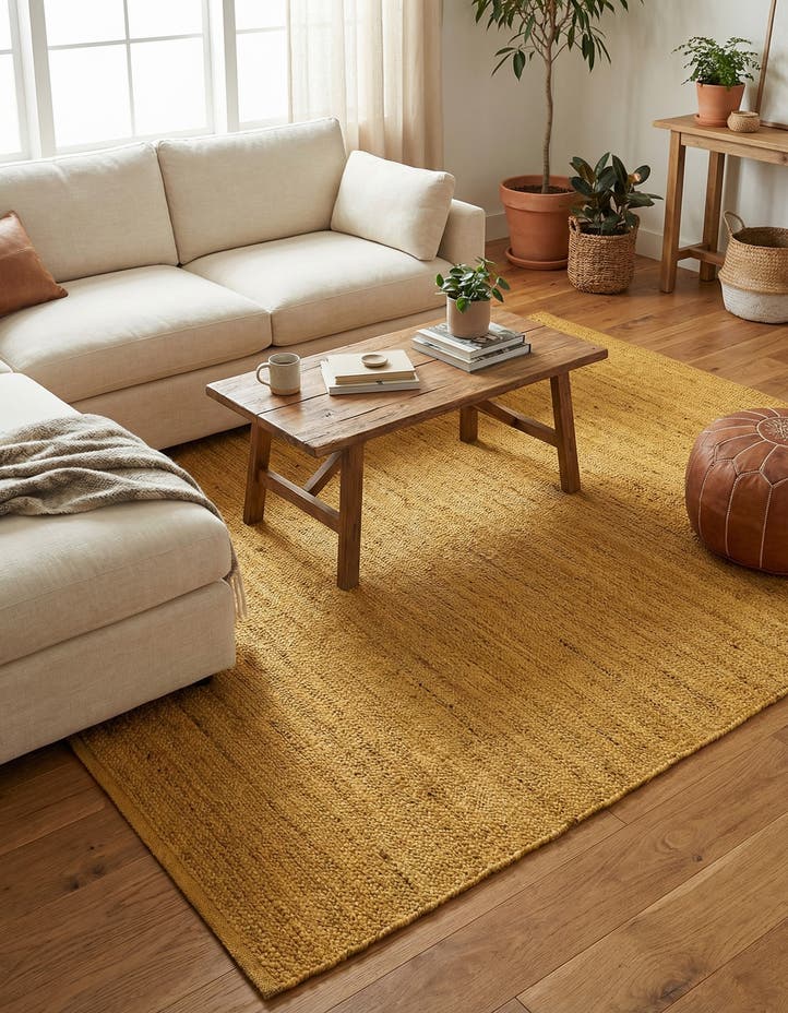 8' x 10' Handmade Braided Jute Rug