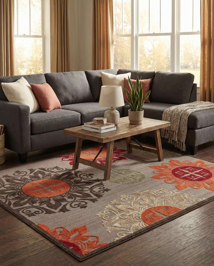 8' x 10' Easy-Clean Modern Indoor / Outdoor Rug