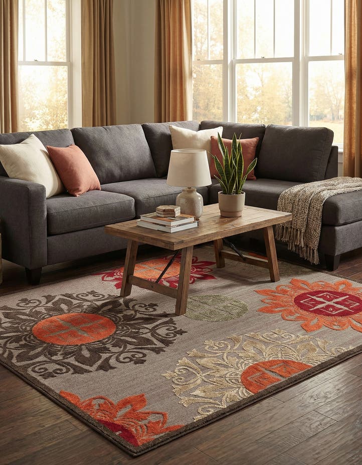 8' x 10' Easy-Clean Modern Indoor / Outdoor...