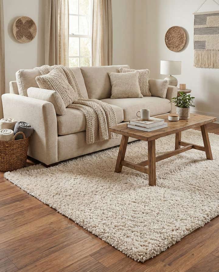 4' x 6' Soft Solid Shag Rug