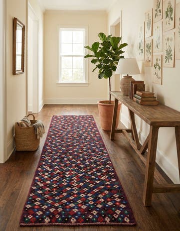 2' 10 x 10' 3 Hand Knotted Balouch Wool Runner Rug