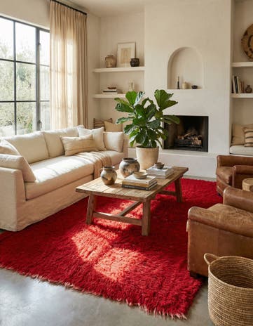 6' x 7' 5 Hand Knotted Moroccan Wool Rug