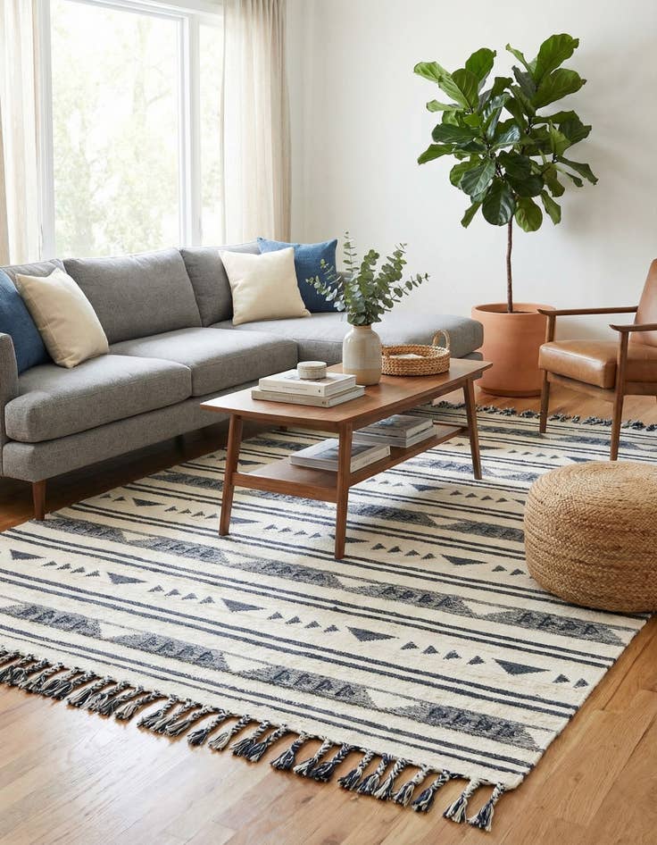 Detail image of 9' x 12'  Hand Woven Arizona Wool Rug