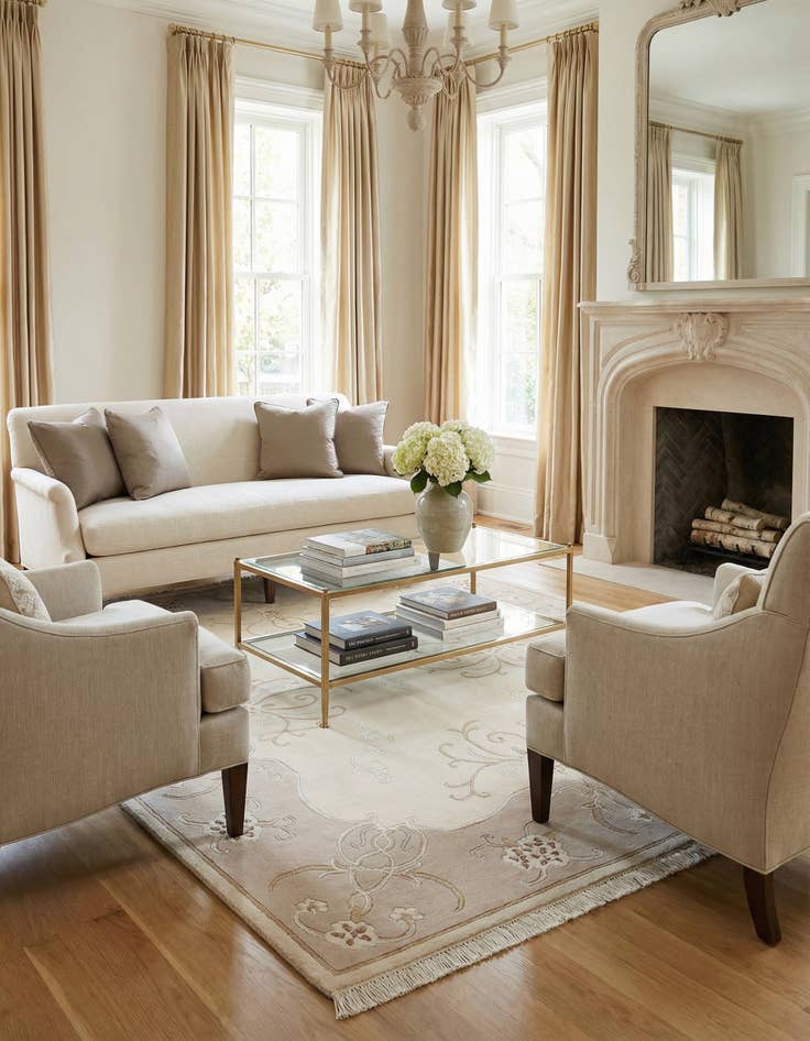 Detail image of 5' 1 x 6' 4 Hand Knotted Darya Wool Rug