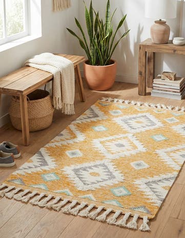 4' 1 x 6' 1 Hand Woven Arizona Wool Rug