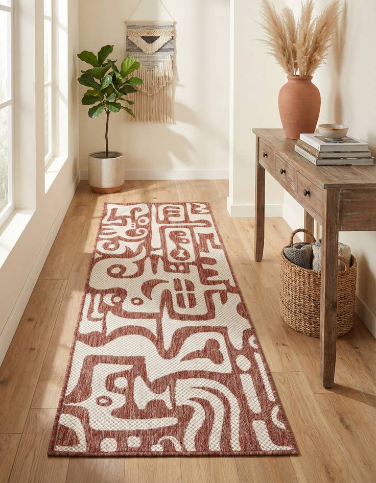 Detail image of 2' x 5' 3  Washable Modern Indoor / Outdoor Runner Rug