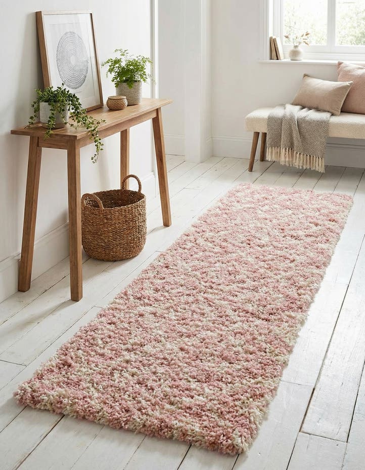 2' x 8' Lattice Shag Runner Rug