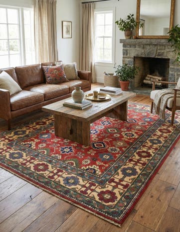 5' 7 x 7' 10 Hand Knotted Kazak Rug