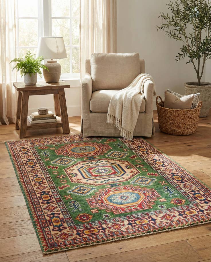 Detail image of 3' 3 x 5' 1 Hand Knotted Kazak Rug