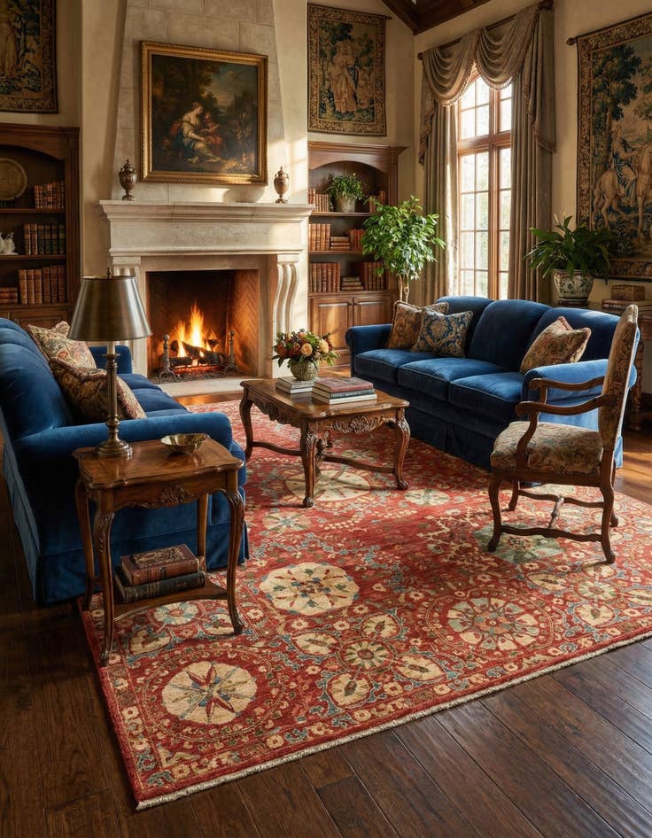 Detail image of 6' 8 x 8' 5  Hand Knotted Ariana Ziegler Oriental Rug