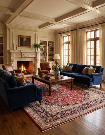 9' 7 x 12' 8 Hand Knotted Kashan Persian Wool Rug