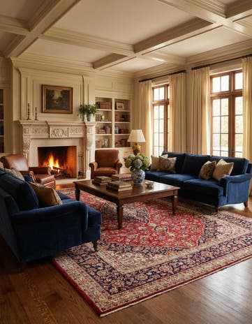 9' 7 x 12' 8 Hand Knotted Kashan Persian Wool Rug
