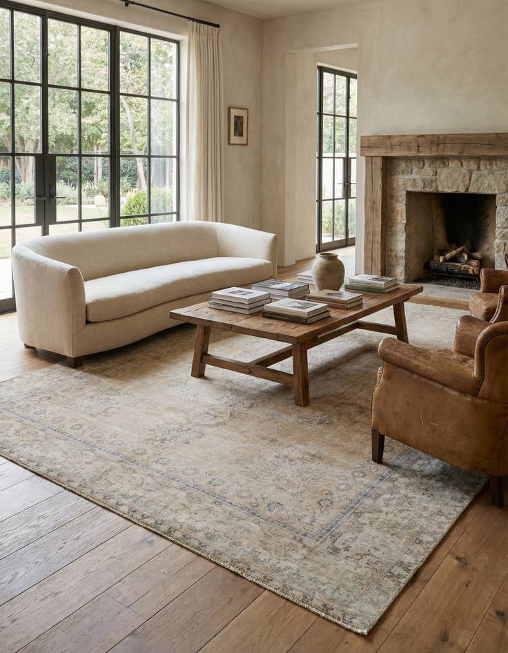 Detail image of 9' 8 x 12' 8  Hand Knotted Ultra Vintage Persian Wool Rug