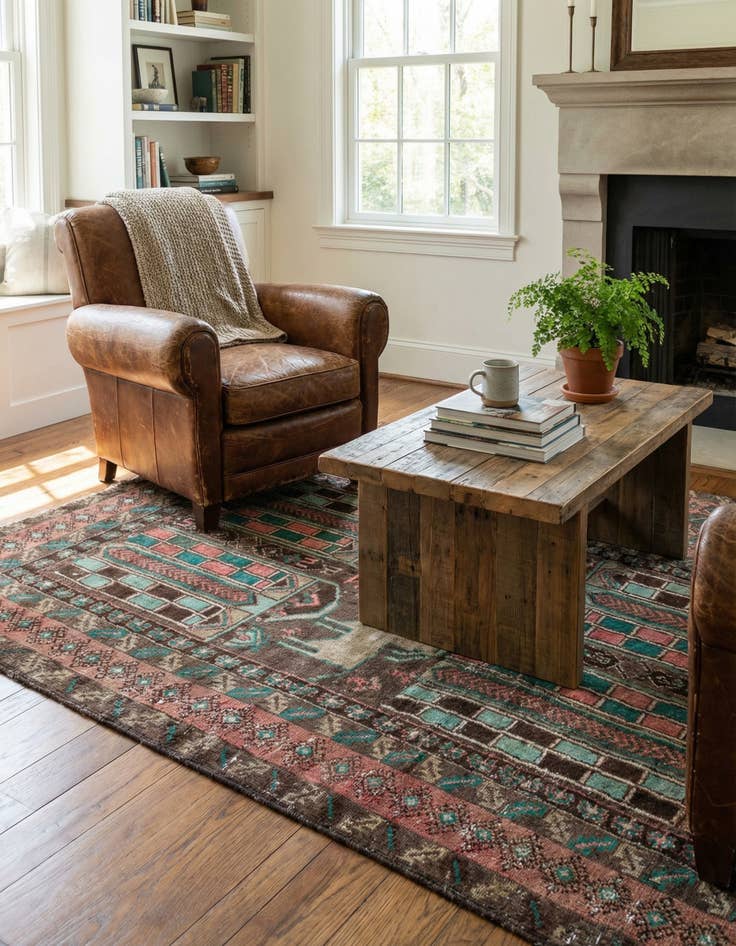 Detail image of 3' 9 x 6' 4  Hand Knotted Ultra Vintage Persian Wool Rug