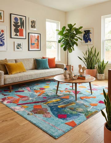 6' x 9' Washable Vivid Rug
