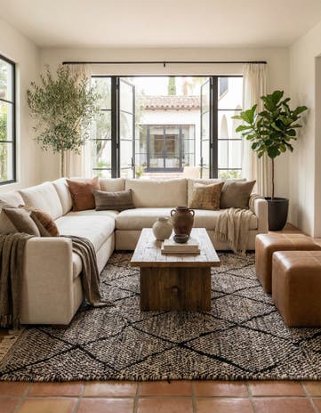 6' 6 x 9' 6 Hand Knotted Moroccan Wool Rug