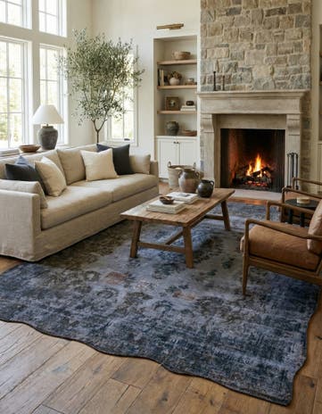 8' 8 x 12' Hand Knotted Ultra Vintage Persian Wool Rug
