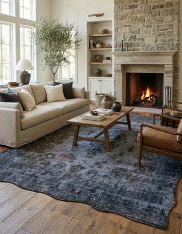 8' 8 x 12' Hand Knotted Ultra Vintage Persian Wool Rug
