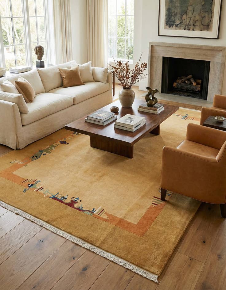 Detail image of 8' 2 x 11' 3  Hand Knotted Darya Rug