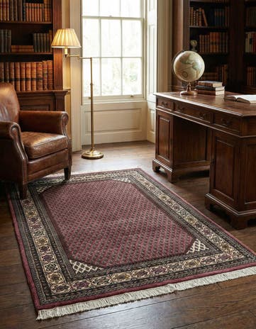4' x 5' 11 Hand Knotted Mir Oriental Wool Rug