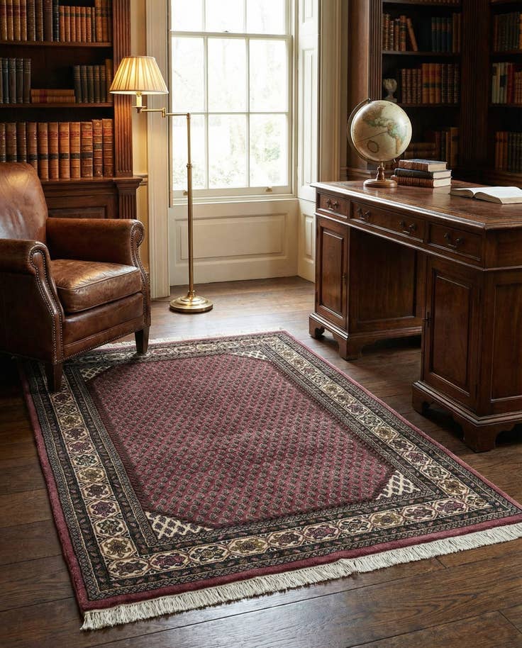 Detail image of 4' x 5' 11 Hand Knotted Mir Oriental Wool Rug