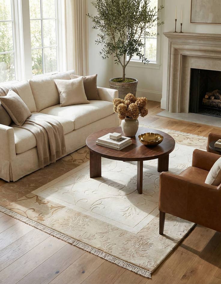 Detail image of 4' 7 x 6' 7  Hand Knotted Darya Wool Rug