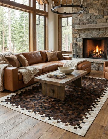 5' 1 x 8' 1 Cowhide - Patchwork Rug