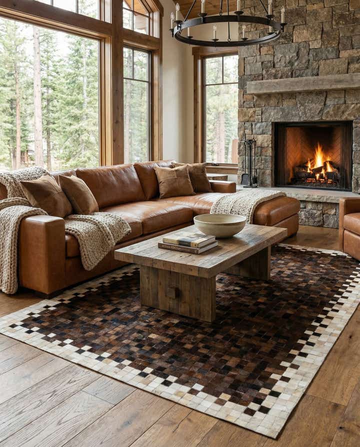 5' 1 x 8' 1 Cowhide - Patchwork Rug