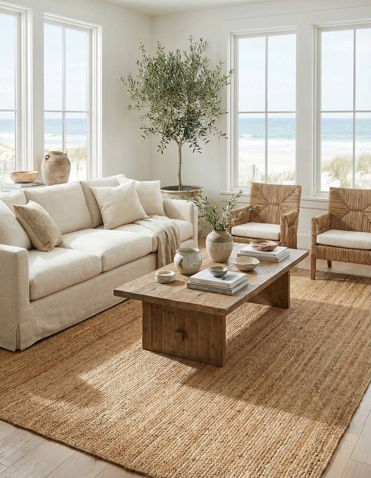 Detail image of  7' 10 x 10'  Hand Braided Jute Luxe Rug