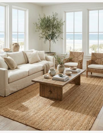 Natural Handmade Braided Jute Luxe Rug